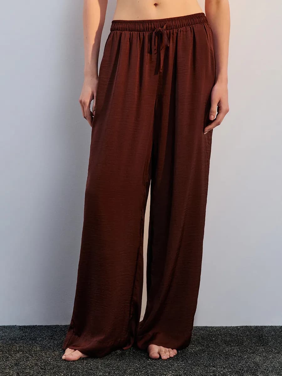 Брюки домашние атласные