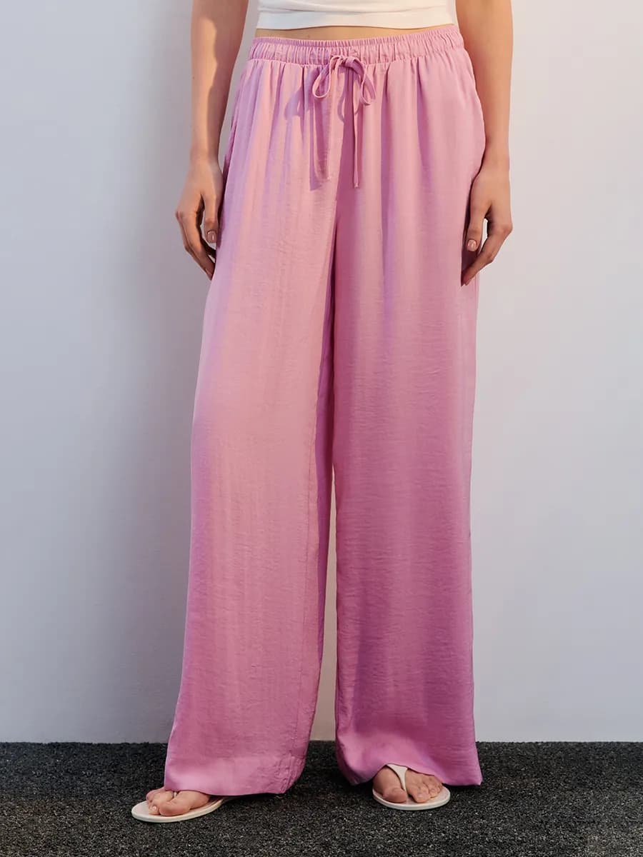 Брюки домашние атласные - фото 1