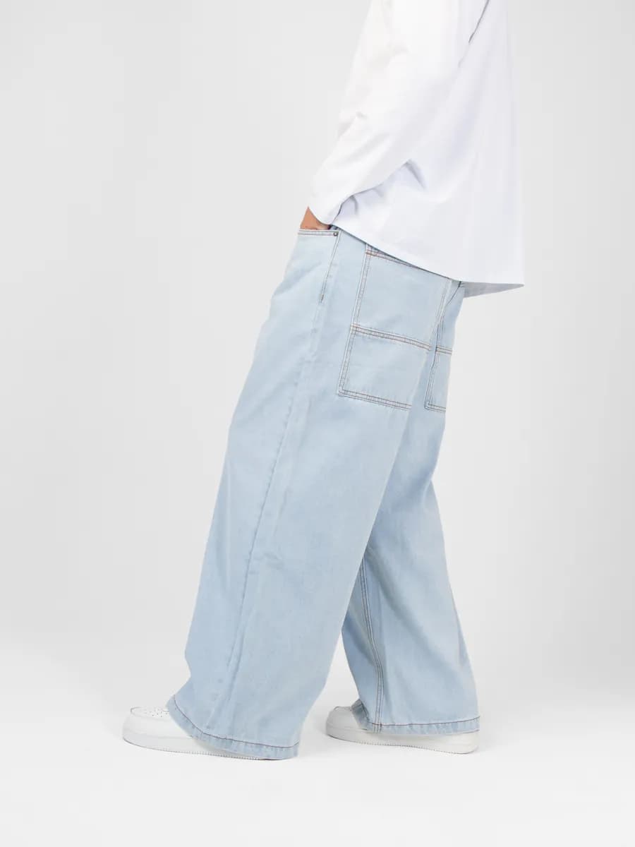 Джинсы широкие трубы мега багги y2k прямые