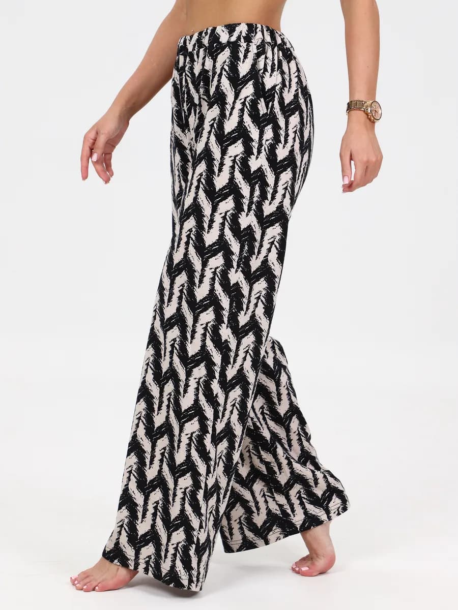 Брюки домашние летние на резинке больших размеров