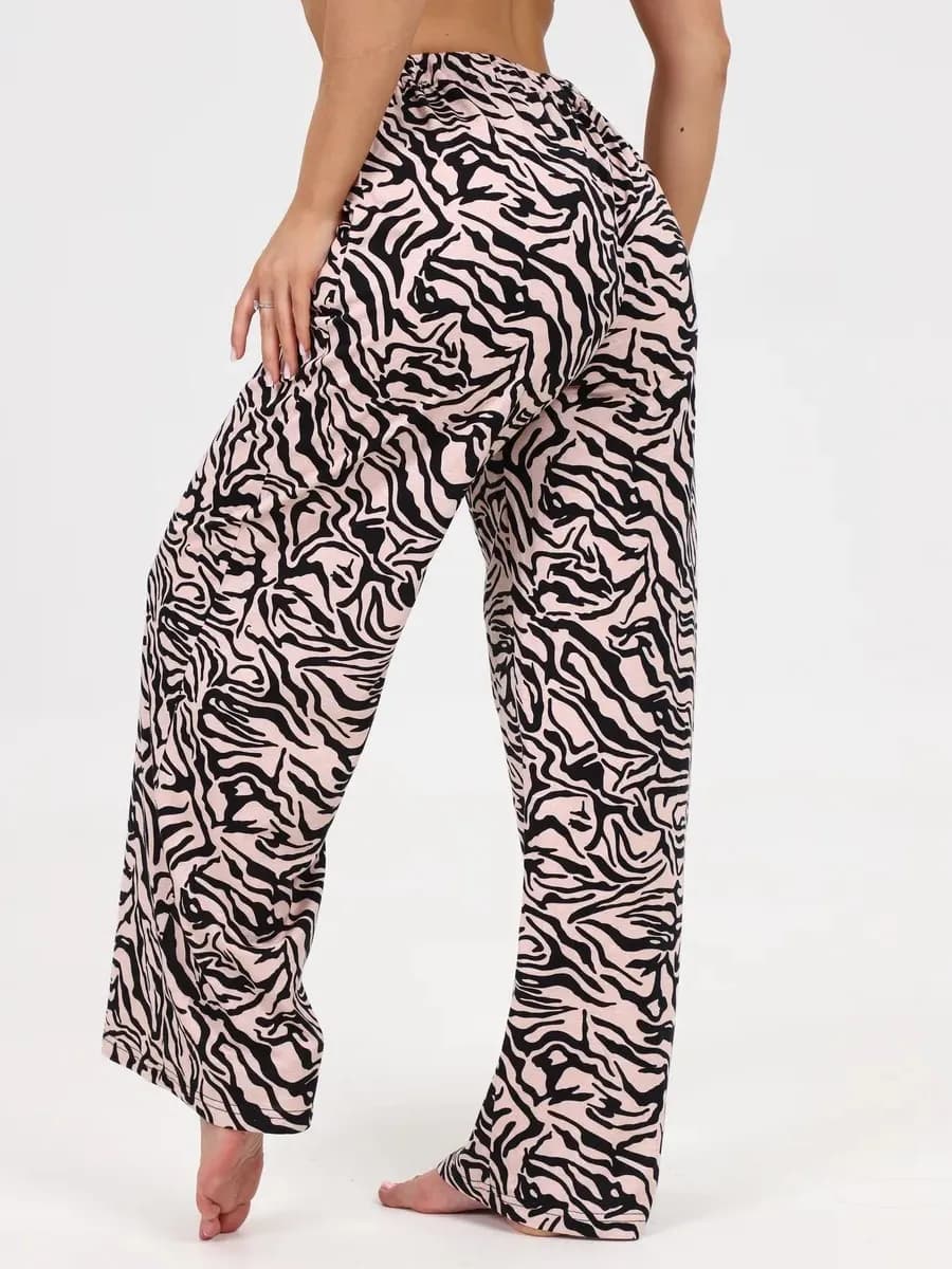 Брюки домашние летние на резинке больших размеров