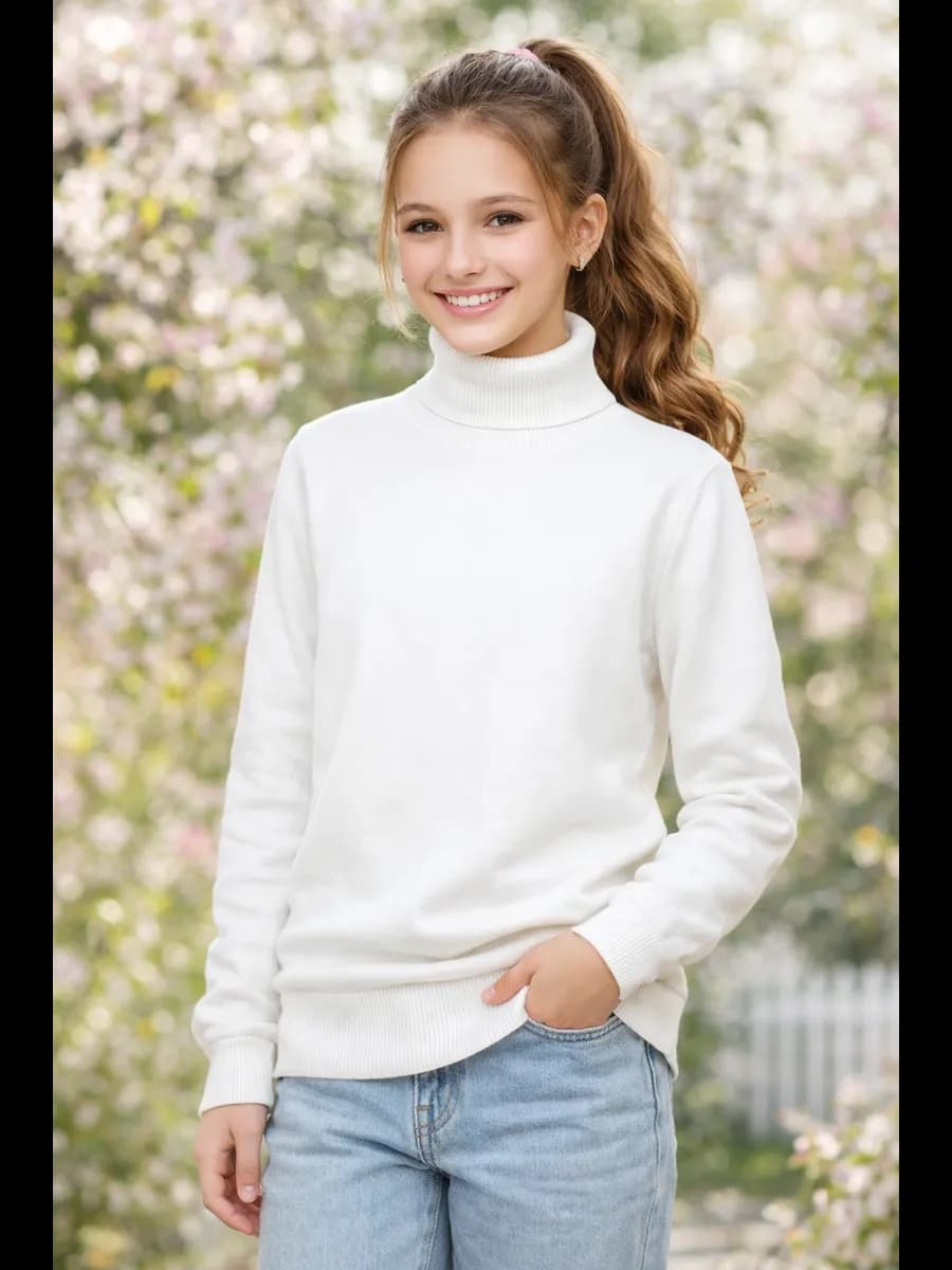 Водолазка тонкая с высоким горлом на осень и зиму