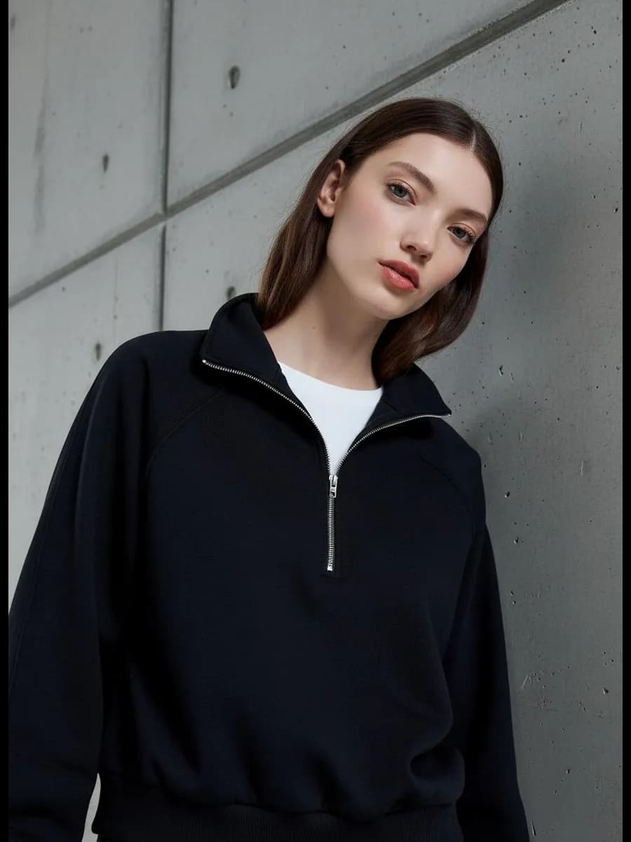 Свитшот с полузамком