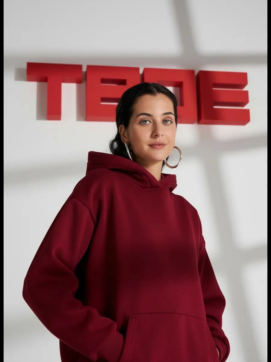 Утепленное худи оверсайз с начесом