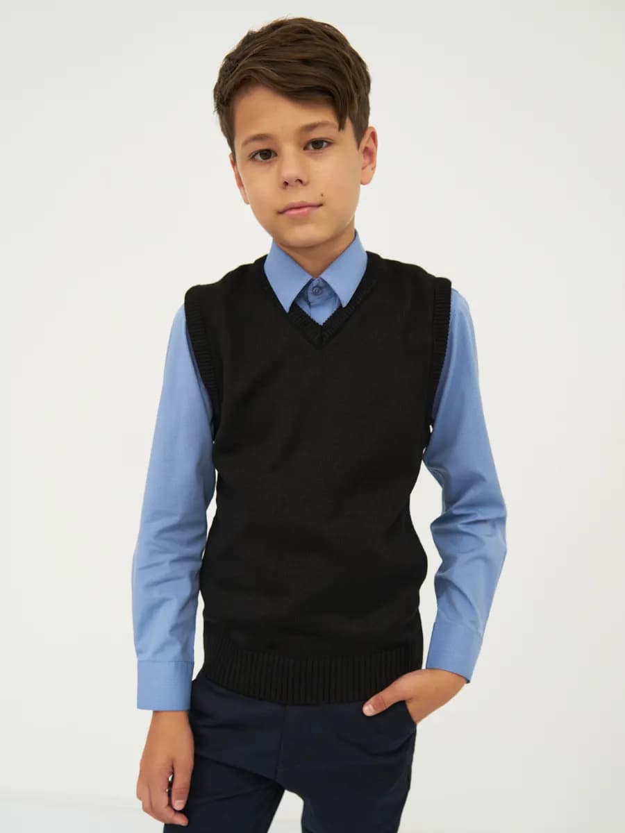 Школьная жилетка для подростка трикотажная