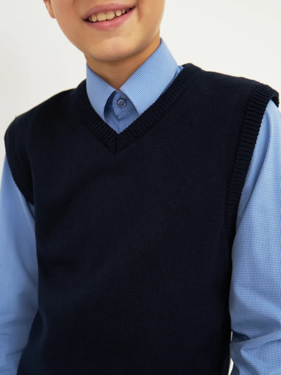 Школьная жилетка для подростка трикотажная