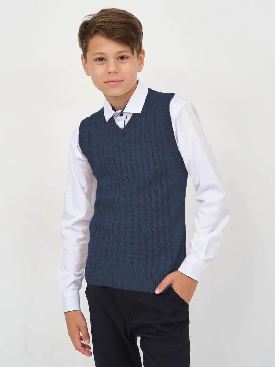 Школьная жилетка для подростка трикотажная