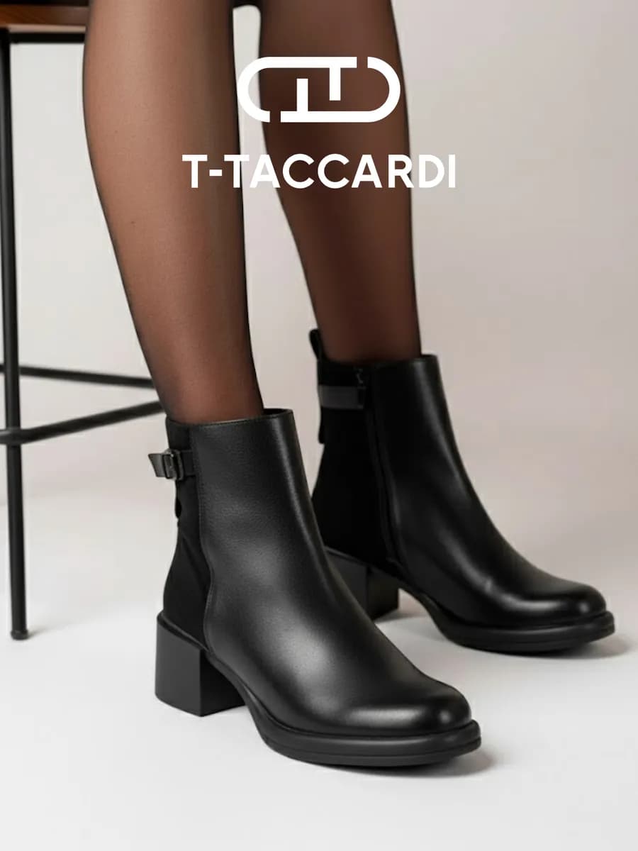 Ботинки женские демисезонные на каблуке - фото 1