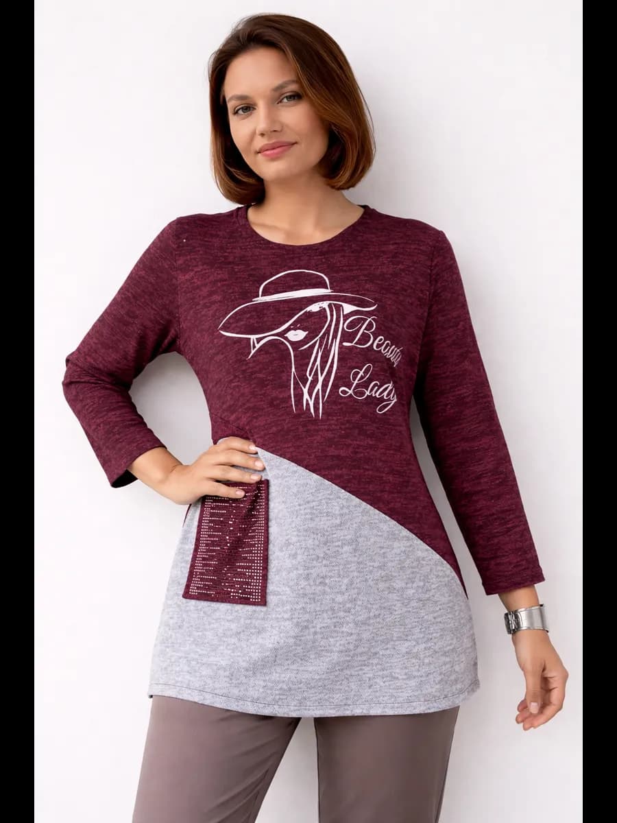 Туника больших размеров теплая праздничная