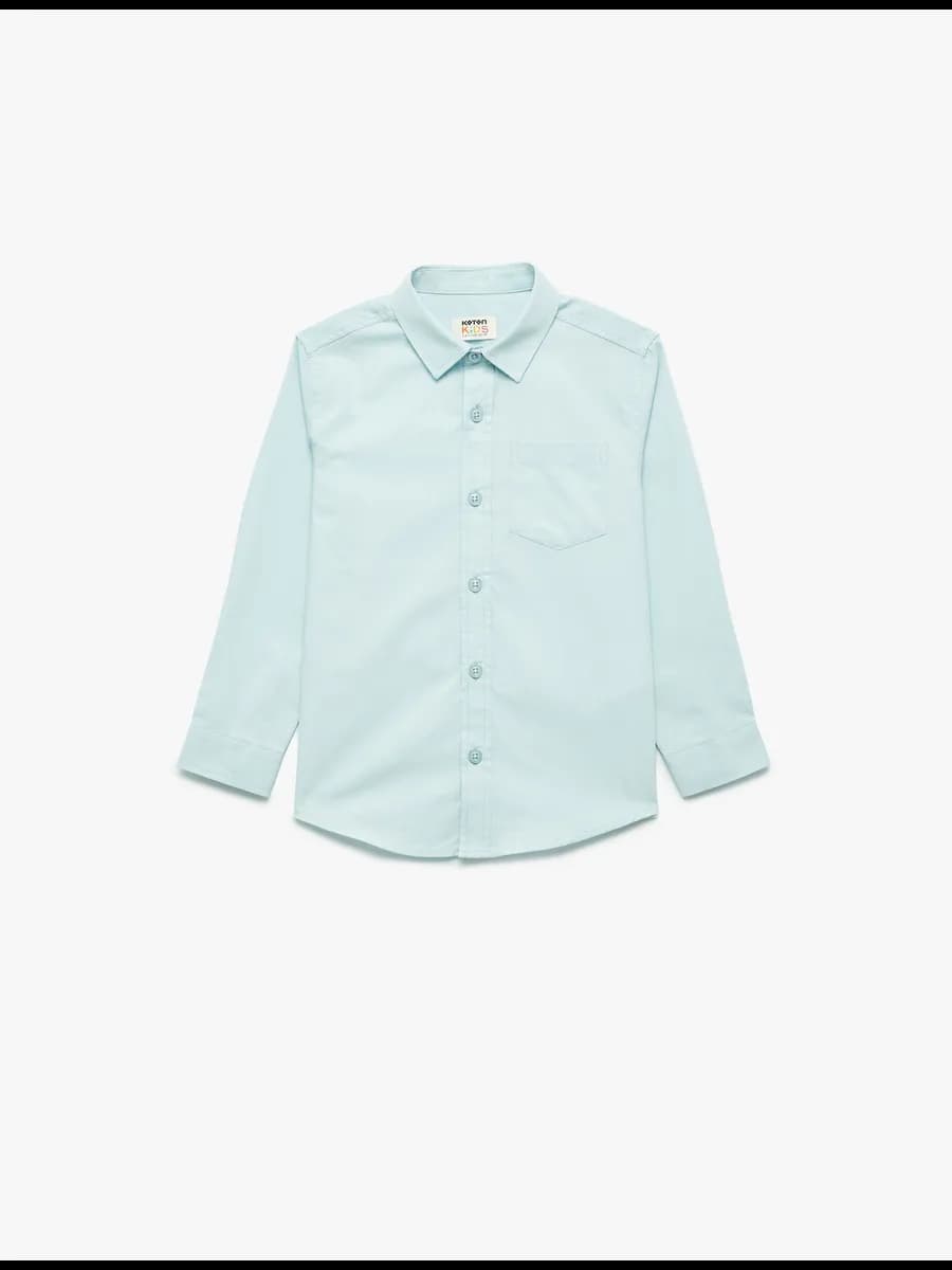 Рубашка с длинным рукавом из хлопка