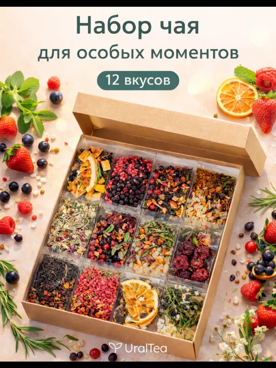 Подарочный набор чая, авторский 12 вкусов