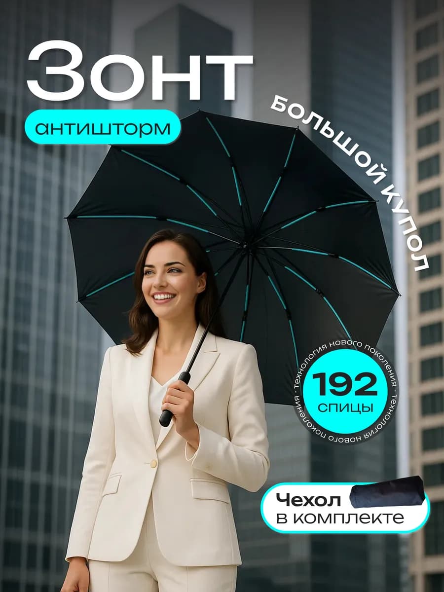 Зонт автомат складной компактный антиветер защита от дождя