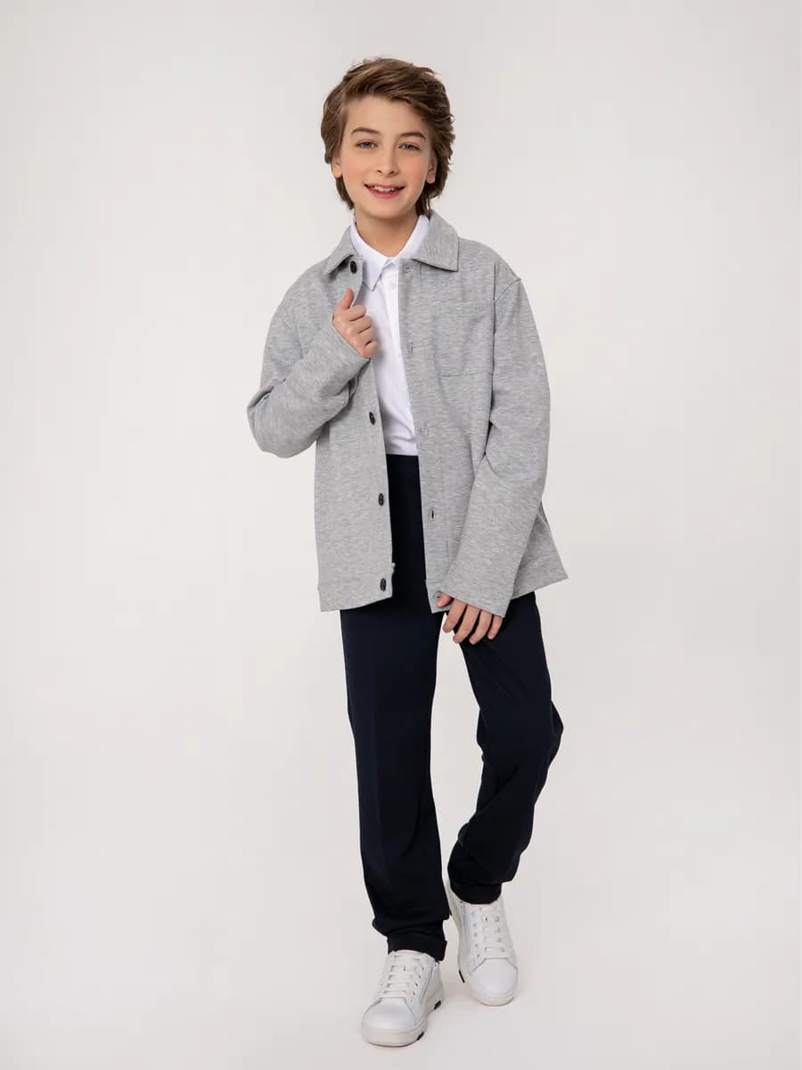 Школьный пиджак для подростка трикотажный - фото 1