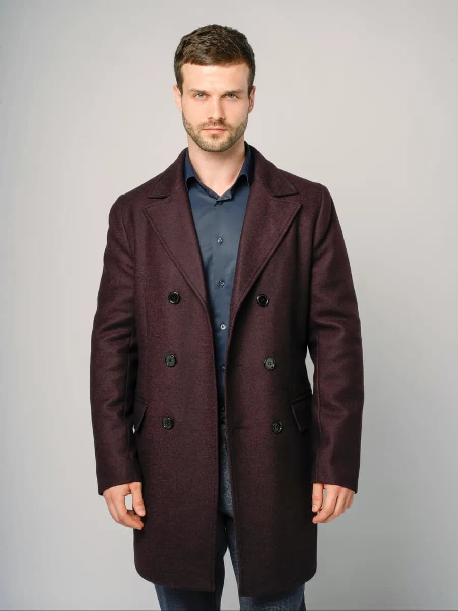 Пальто демисезонное двубортное