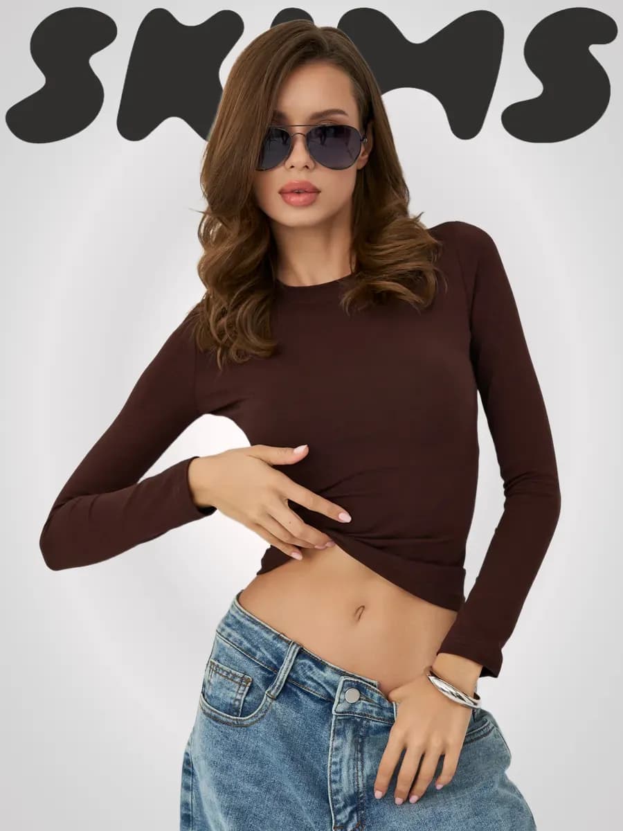 Лонгслив облегающий скимс