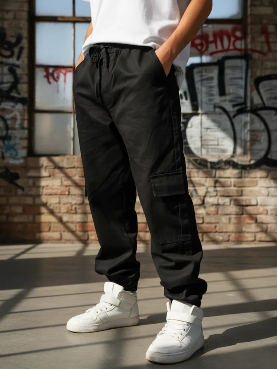 Джоггеры джинсовые на резинке Штаны подростковые