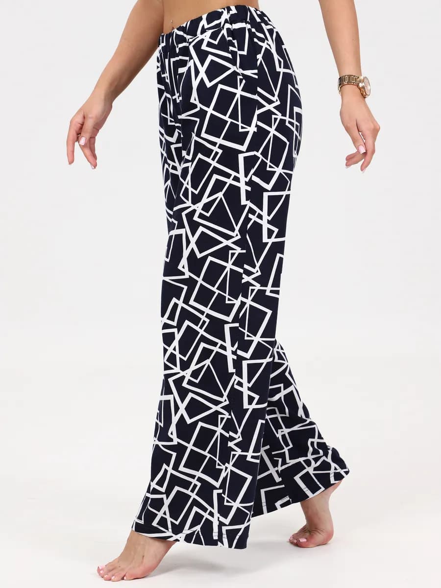 Брюки домашние летние на резинке больших размеров