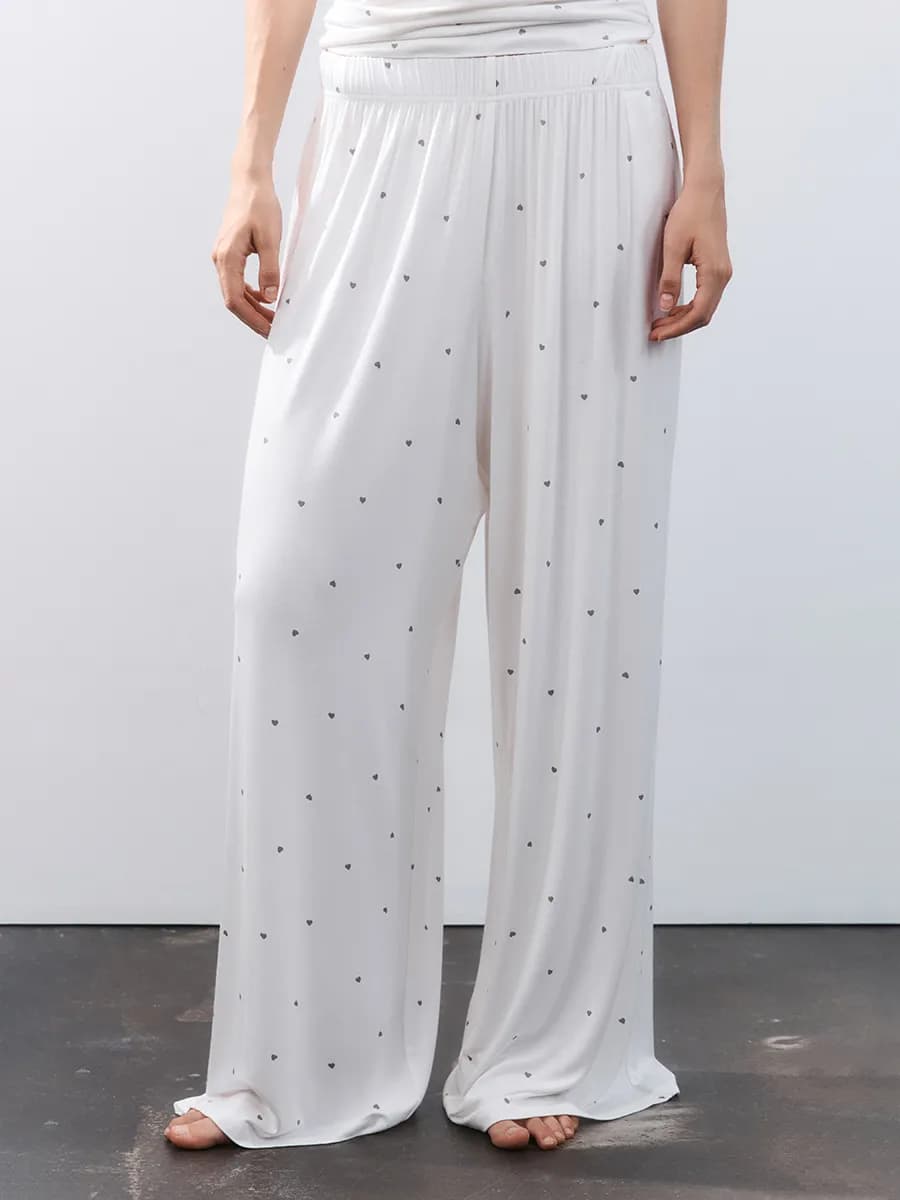 Брюки домашние широкие на завязках