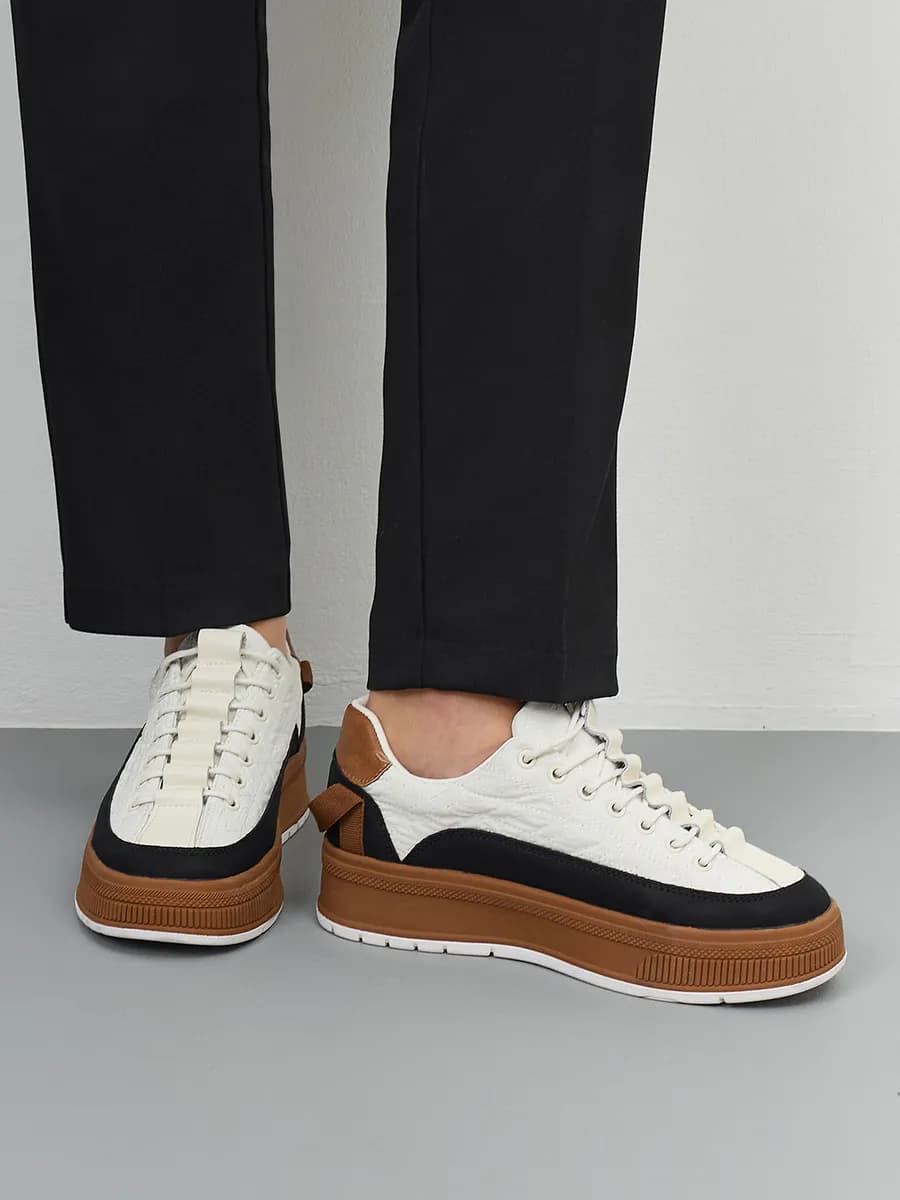 Кеды кожаные на платформе кроссовки осенние