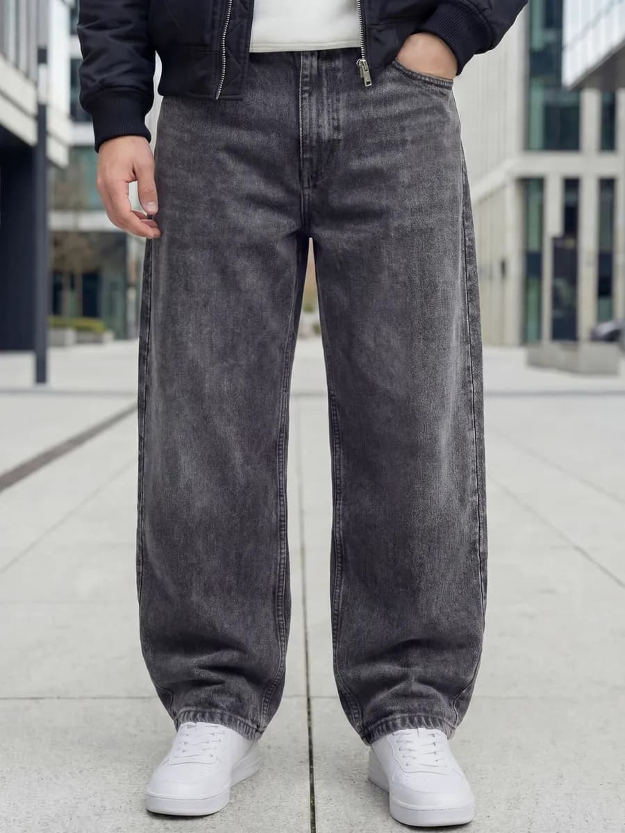 Широкие багги джинсы прямые трубы оверсайз