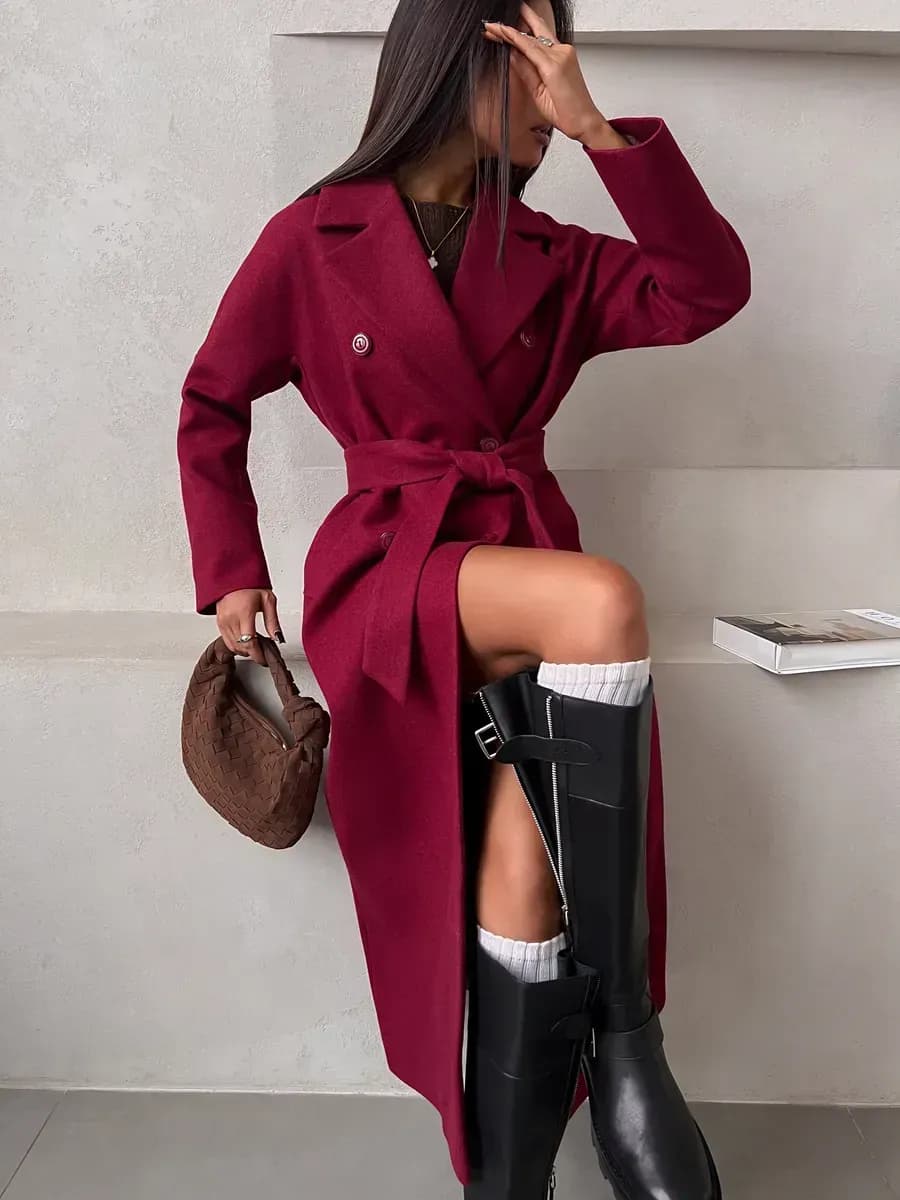 Пальто демисезонное длинное