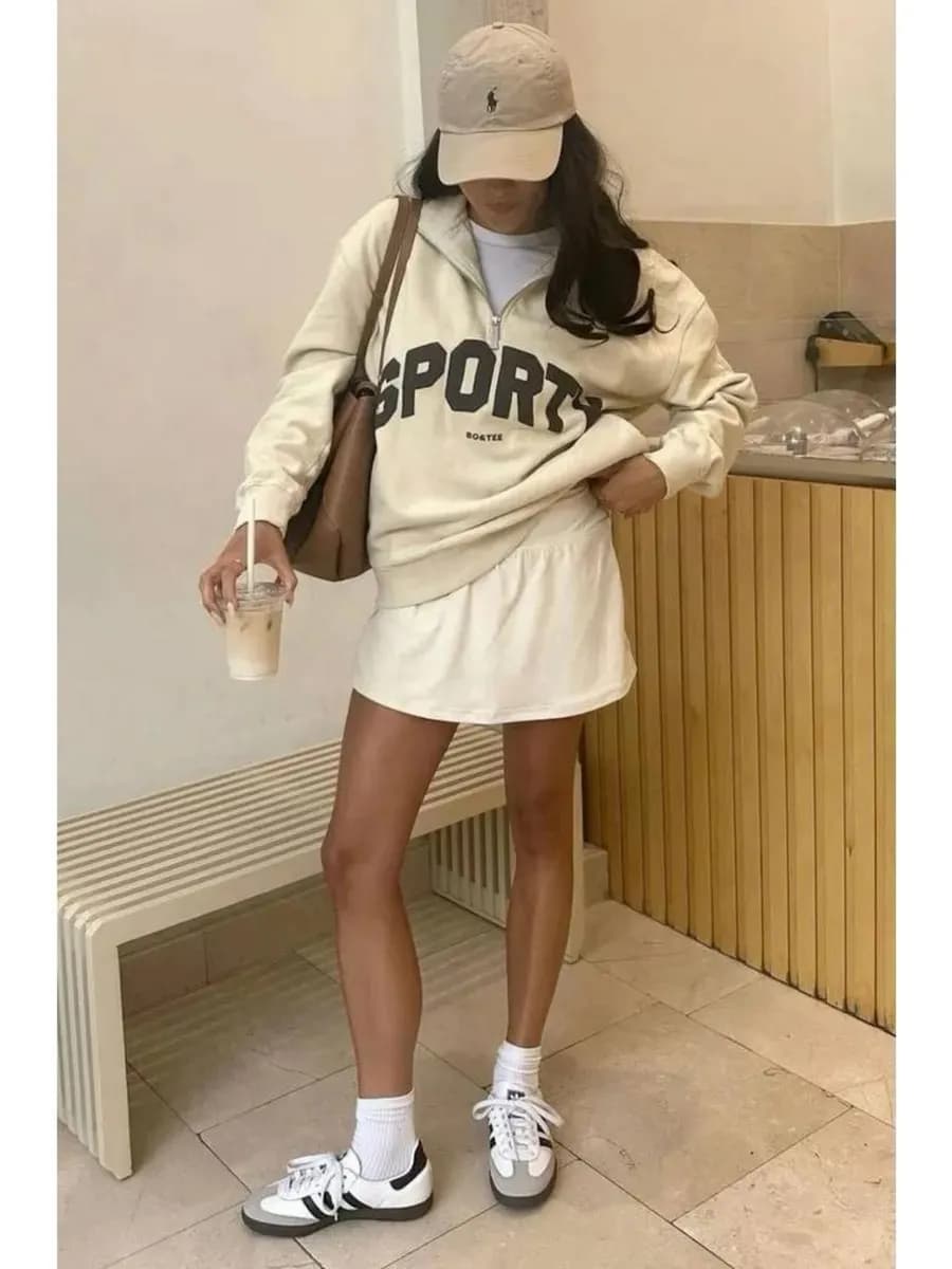 Свитшот оверсайз на молнии полузамок