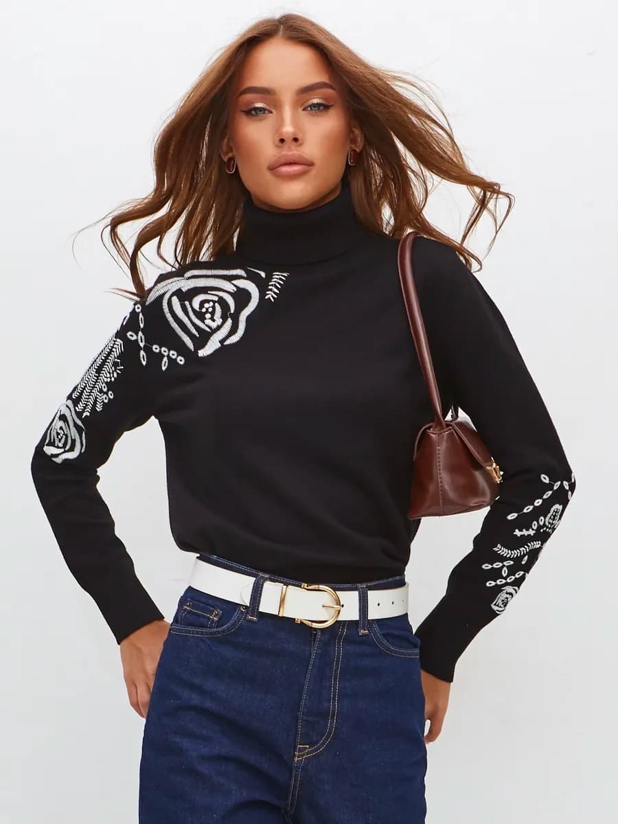 Джемпер трикотажный с горлом