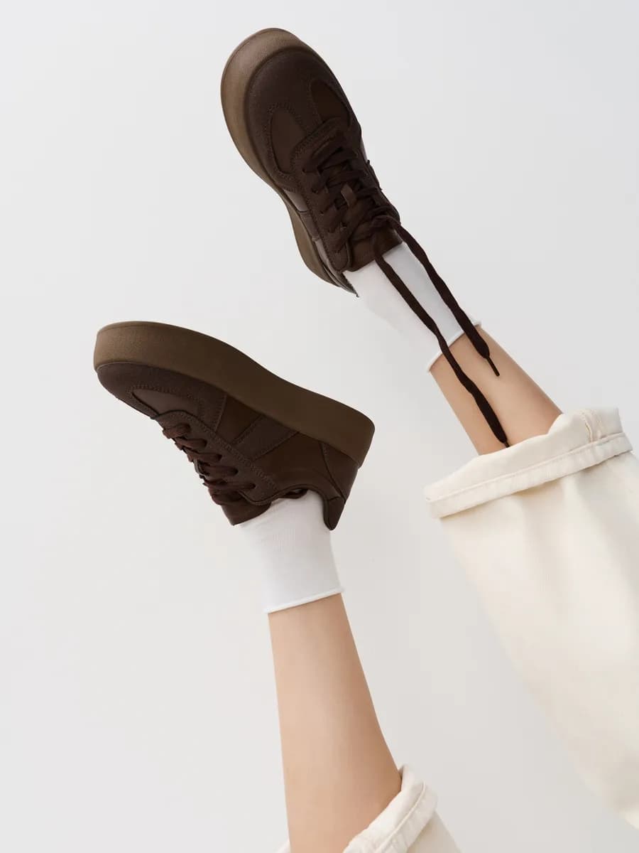 Кеды осенние на высокой подошве