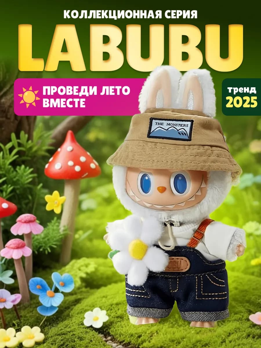 Мягкая игрушка брелок Лабубу Садовник