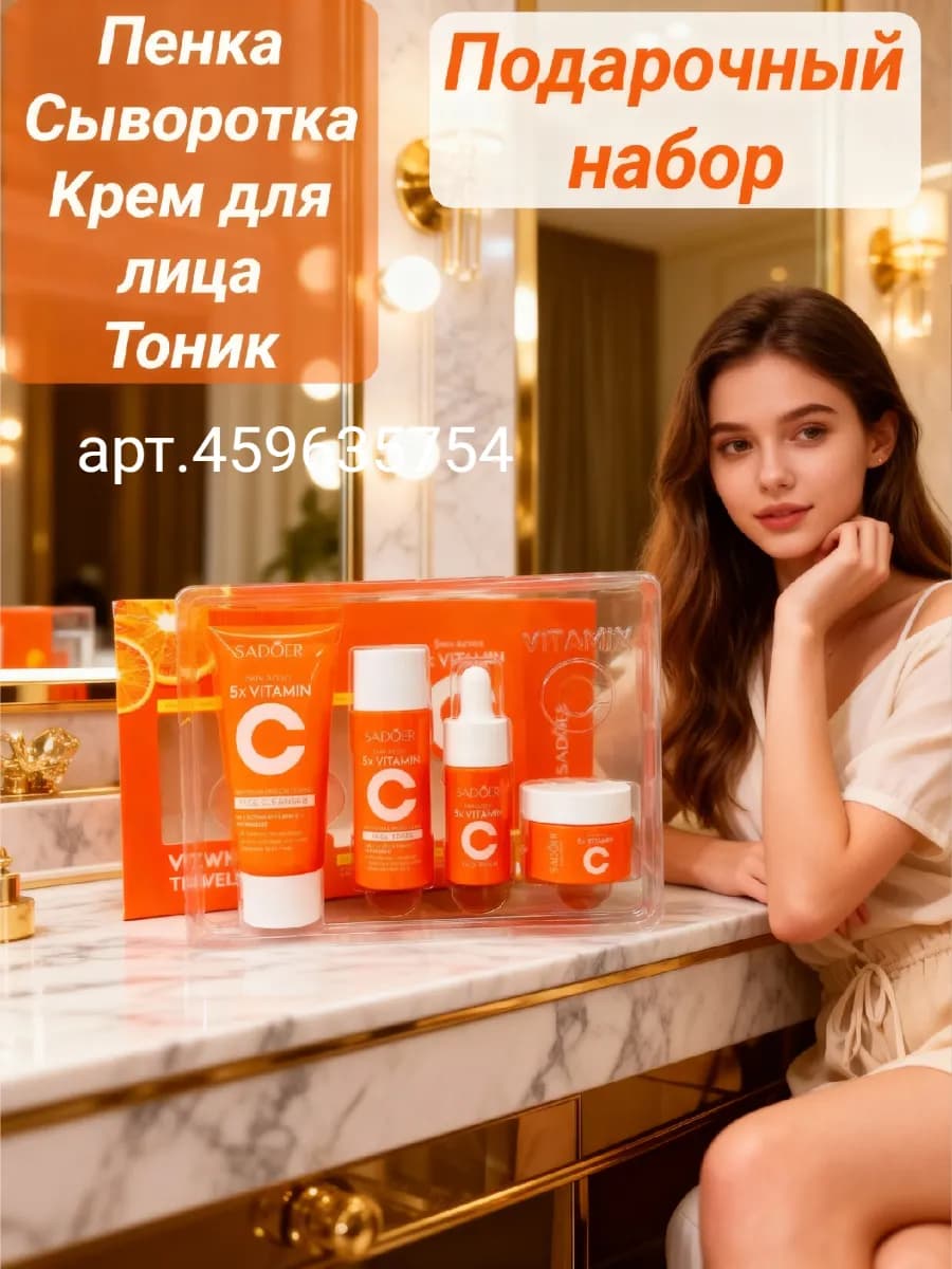 Подарочный набор уходовой для лица с витамином C beauty box