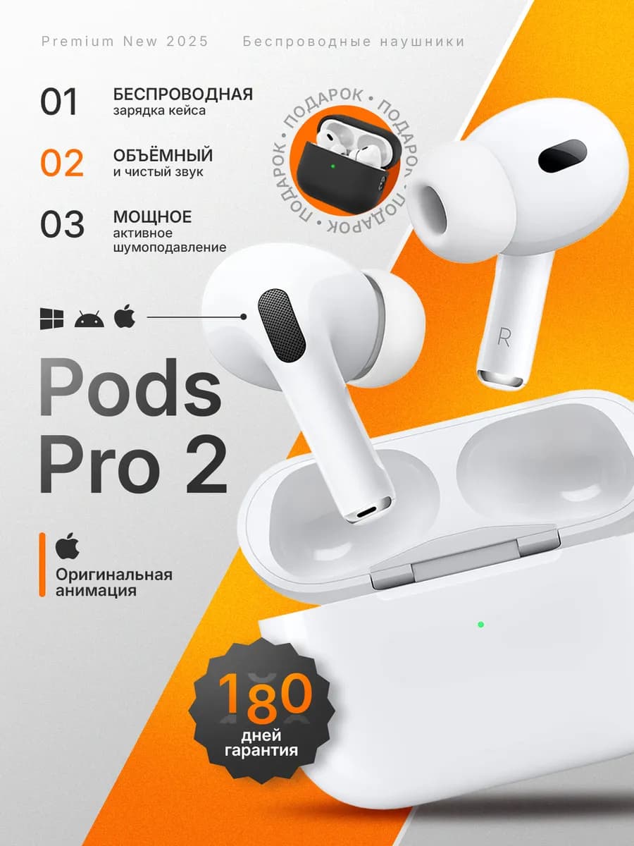 Наушники беспроводные AirPro 2 с шумоподавлением - фото 1