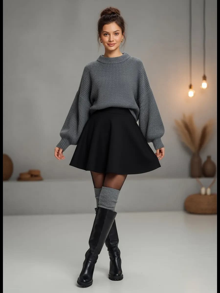 Юбка короткая солнце мини