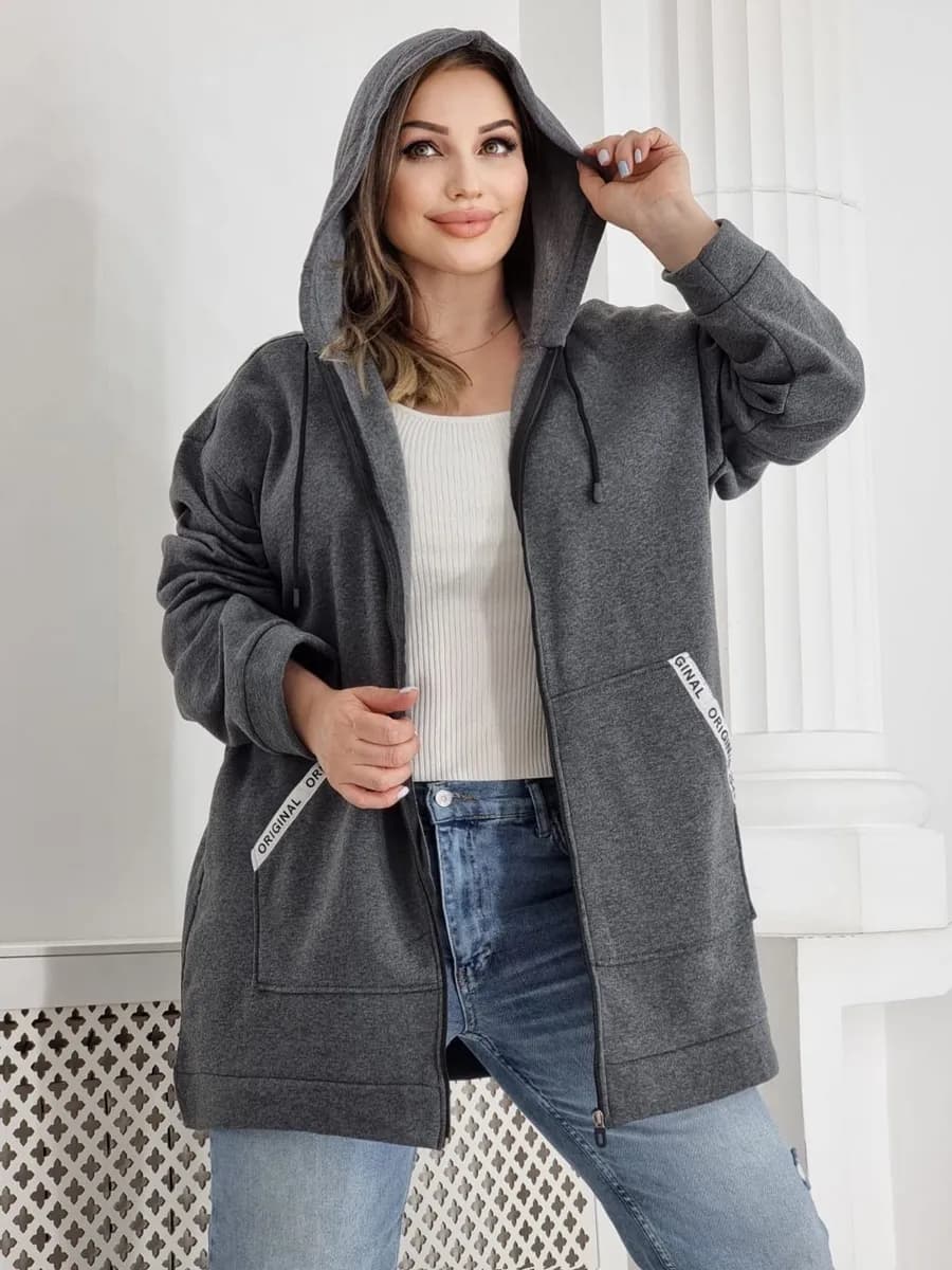 Толстовка на молнии c капюшоном