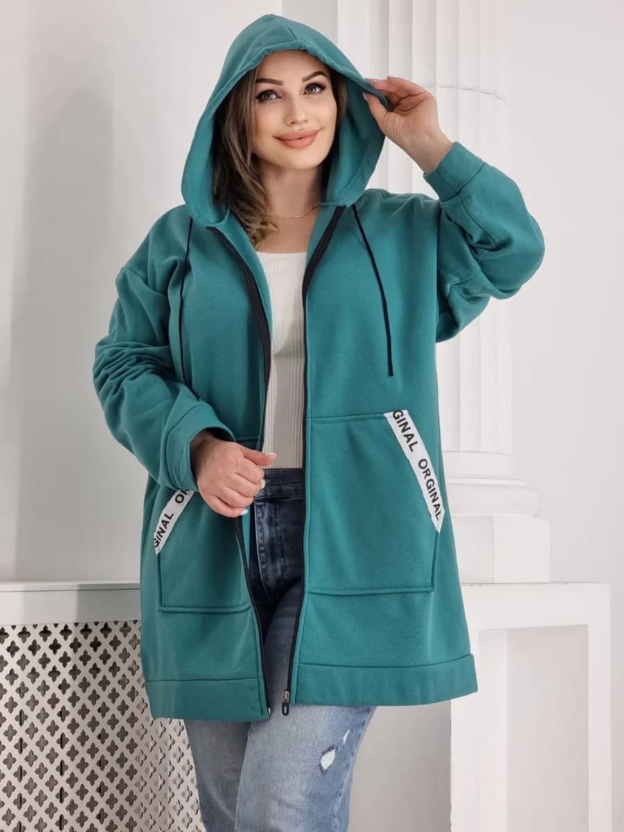 Толстовка на молнии c капюшоном