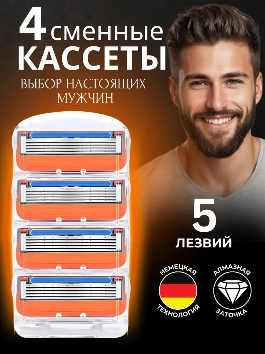 Кассеты для бритья мужские 5 лезвий