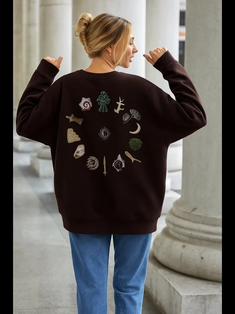 Свитшот оверсайз с принтом