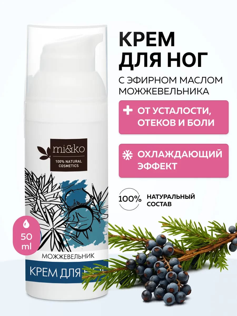 Крем для ног от отеков, от отечности, усталости ног, от боли