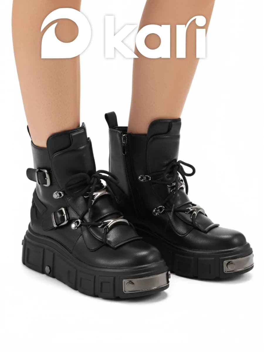 Ботинки демисезонные на массивной платформе