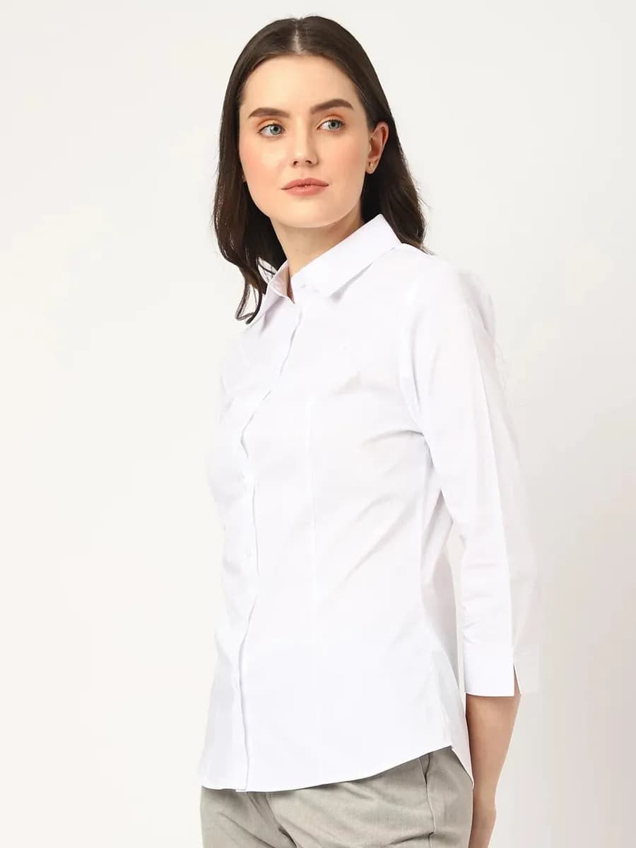 Рубашка классическая офисная блузка школьная