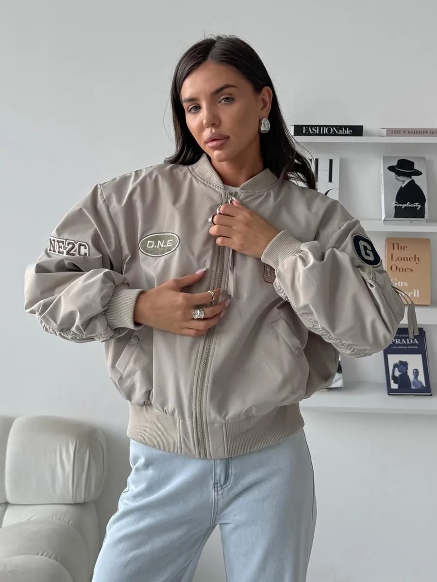 Куртка бомбер утепленная - фото 1