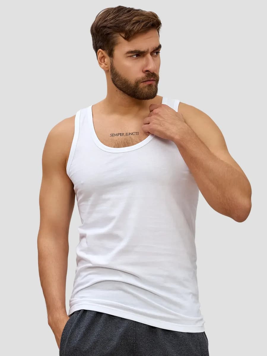 Майка белая хлопок