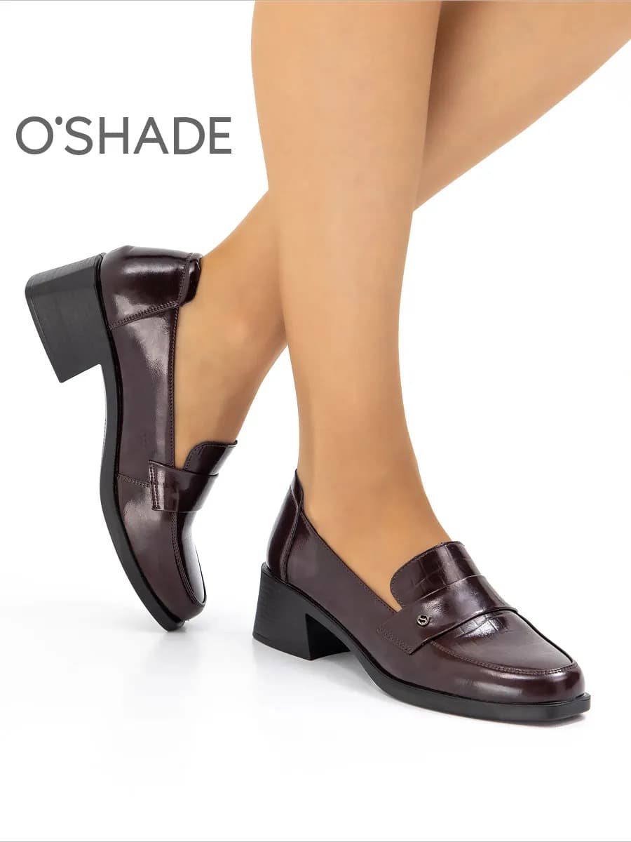 Бордовые туфли женские