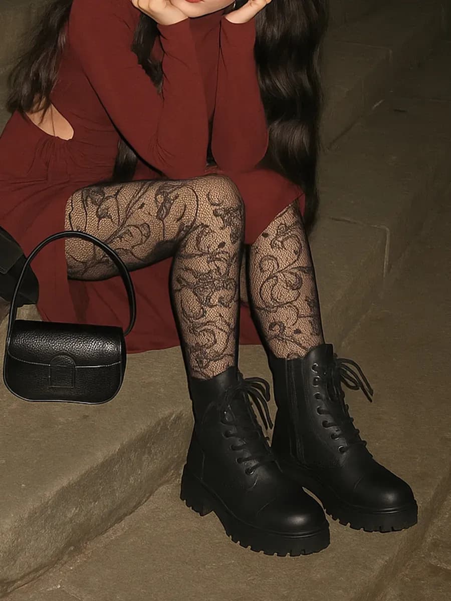 Ботинки зимние высокие на платформе