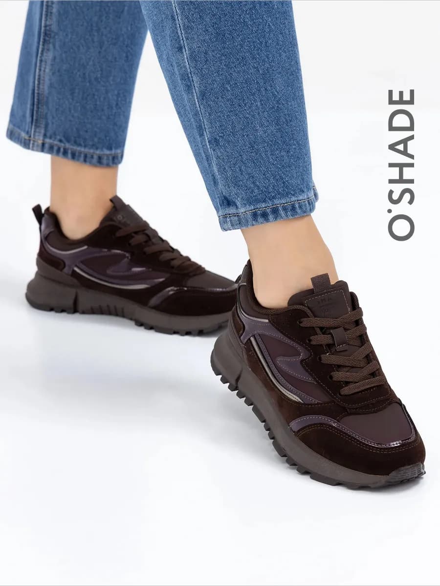 Кроссовки женские коричневые
