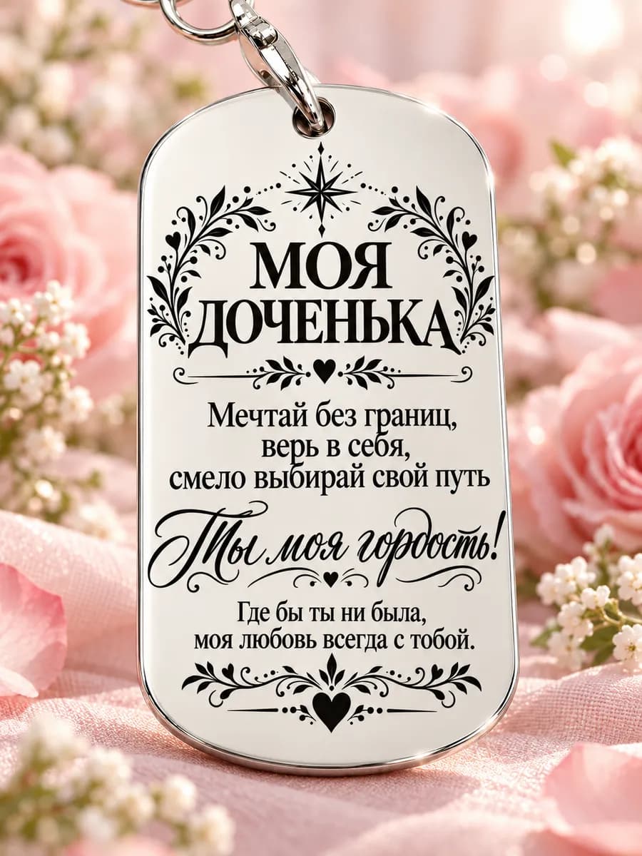 Брелок в подарок дочке от мамы и папы на новый год