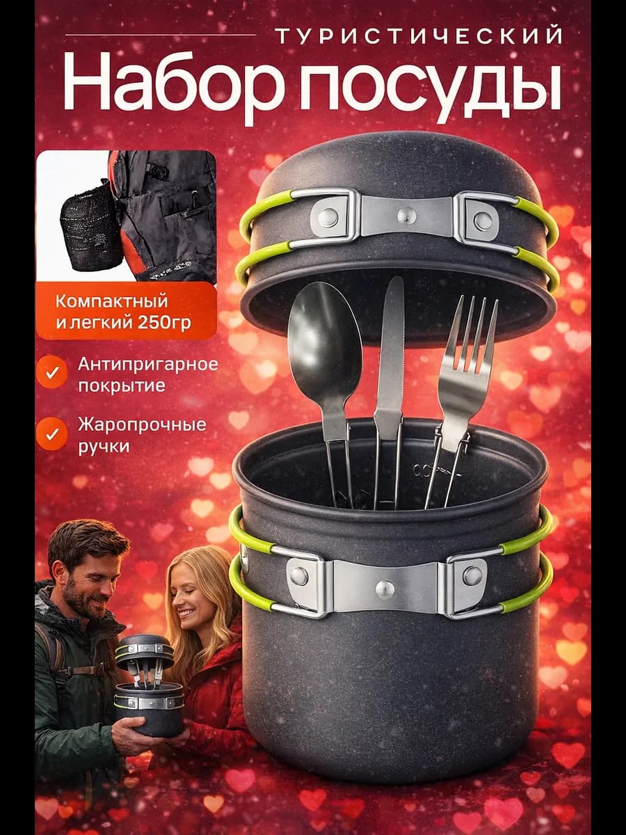 Котелок походный, туристический, посуда