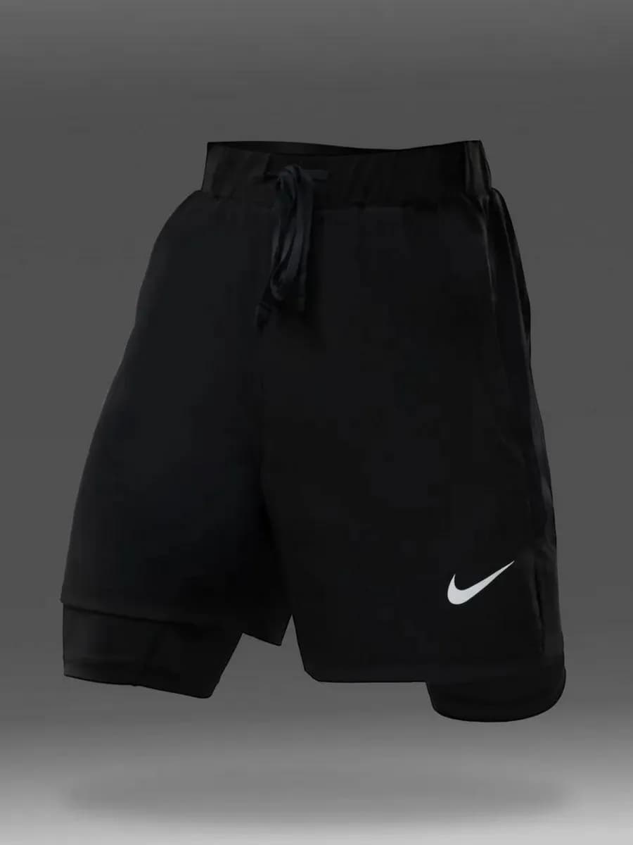 Шорты спортивные с тайтсами короткие мма для фитнеса