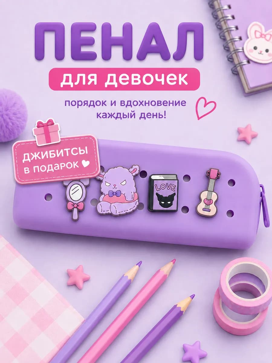 Пенал школьный для девочки