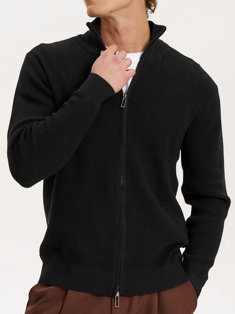 Кардиган вязаный на молнии