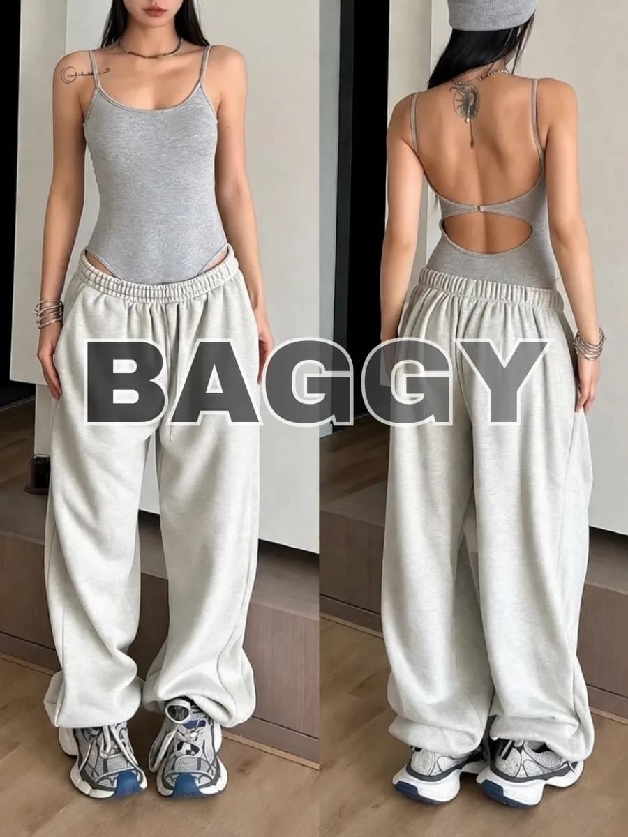 Штаны спортивные широкие оверсайз джоггеры на резинке